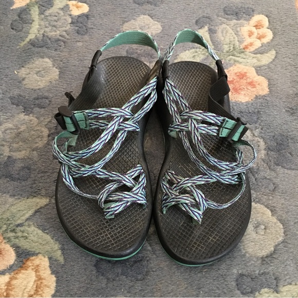 Chaco ZX2 Sport Sandals Womens Sz W8 Blue Multi Strappy Hiking Outdoor Sandals - Picture 10 of 10